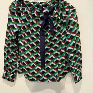 J. Crew Multicolor Geometric Blouse NWT